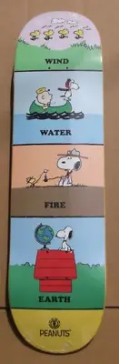 ELEMENT X PEANUTS "SNOOPY WIND WATER FIRE EARTH" SKATEBOARD DECK RARE