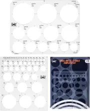 - Circle Template, 2 Pcs, Large and Small Size, Circle Stencil, Circle Ruler, Ci