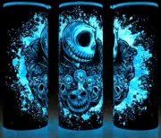 Glow in the Dark Nightmare Before Christmas Paint Splatter Cup Mug Tumbler 20oz