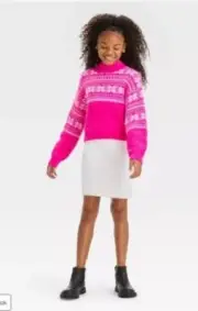 Art Class NEW♈Girl's VERY SOFT fuzzy skirt (Target) size L (10-12)~white