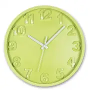 Green Bold Number Wall Clock