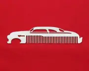 49-51 Mercury Lead Sled Brushed Stainless Steel Metal Beard Hair Mustache Comb