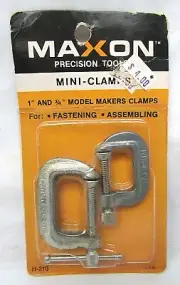 Rare Vintage Maxon 2 Model Makers Mini Clamps NOS New H-210