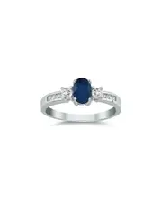 Gem Spark 14K 1.08 ct. tw. Diamond & Sapphire Ring