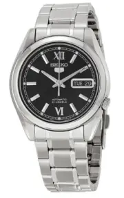 Seiko 5 Automatic SNKL55 SNKL55K1 See Through Day Date Stainless Steel Watch