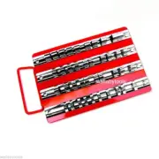 New 40pc Socket Tray Rack 1/4", 3/8", 1/2" inch Snap Rail Tool Set Organizer