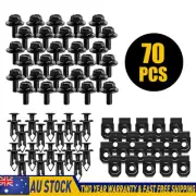 70X Car Body Bolts & U-nut M6 Clips Engine Undertray Cover Splash Universal (for: BMW)