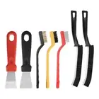 7Pcs Wire Brush Set Crevice Cleaning Brush for Window Groove Oven Scraper Tool