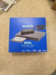 ONN 100147615 Blu-Ray Player with HDMI Cable + Remote, New In Box!