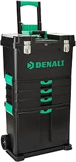 Amazon Brand - Denali Wheeled Work Center and Tool Box, Black, 29 x 46 x 82 cm