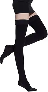 Thigh High Compression Socks (Closed Toe), Firm Support 20-30 mmHg Gradient Compression Stockings with Silicone Band. Treatment for Running, Edema, Varicose Veins, Pregnancy, Nursing