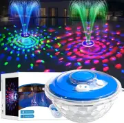 Upgraded Pool Fountain, Rechargeable Floating Pool Fountain with Lights NEW USA
