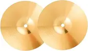 2Pcs Brass Jazz Drum Cymbals Professional Replacement Drum Parts for Easy Installation Durable Cymbals for Drummers and Percussionists for Enhancing Your Performance