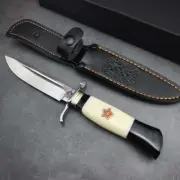 Fixed Blade Knife Collectors Bowie Camping Hunting Russian Knife Leather Sheath