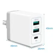 Heavy-Duty Quick Charging Special 3 Port PD USB QC 3.0 Charger fit Google Pixel