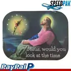 Jesus Wall Clock Wooden Religious Wall Decoration Novelty for Bedroom Home Decor