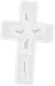 MOKKHNB Cross Candle Abrasive Tool Special Mould Candles Silicone Mold Making Heart Mold Valentine's Day Silicone Mould White Silica Gel