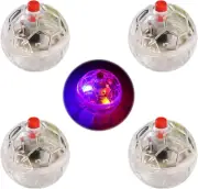4 Pieces Ghost Hunting Cat Ball Multi-Color Flash LED Glowing Interactive Ball