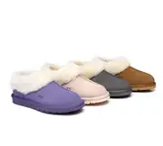 AUSTRALIAN SHEPHERD® UGG Slippers Sheepskin Wool Ankle Homey - Chestnut / AU Ladies 10 / AU Men 8 / EU 41