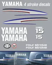 YAMAHA 15hp 4 stroke Outboard decal set