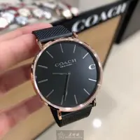在飛比找森森購物網優惠-COACH手錶, 男女通用錶 42mm 玫瑰金圓形精鋼錶殼 