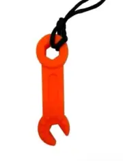 Brand New Sensory Chew Teether Necklace Chewellery Orange Spanner Wrench