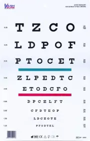 Eye Chart Snellen Eye Chart Wall Chart Snellen Charts for Eye Exams 10 feet 9...