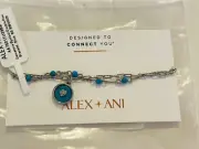 Alex and Ani Heart Double Row Bracelet, Reconstituted Turquoise Bracelet