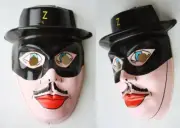 RARE VINTAGE 80'S ZORRO CARNIVAL MASK HALLOWEEN GREEK GREECE NEW !