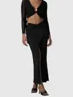 Jagger & Stone - Women's Black Maxi skirts - Emi Ruched Skirt - Size 14 New