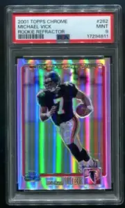 2001 Topps Chrome Michael Vick Refractor RC 337/999 PSA 9 MINT