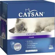 Catsan Cat Litter Crystals 6kg Gel Crystals Eliminates Odours Fast Acting Feline