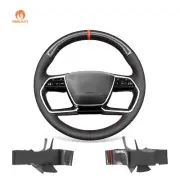 Leather PU Carbon Fiber Steering Wheel Wrap for Audi A3 2022 A4 Allroad A4 A5