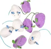 VERDANVERSE 8pcs Bite Resistant Cat Mouse Interactive Plush Pet Supplies for Kittens Realistic Engage Cats Safe for Teeth Great Present Random Color