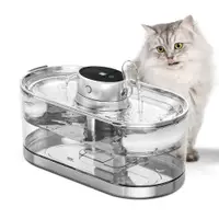 在飛比找松果購物優惠-貓咪飲水機 大容量 自動循環 不插電 流動 活水 雙寵 無線