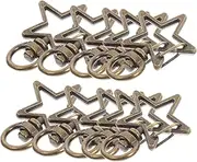 Tofficu 10pcs Key Chain Number Snap Release Ring Tags Clips Hook Clasp Accessories Belt Keychain Holder Lanyard Cool Carabiner para Retractable Chains Swivel Keys Quick Labels Zinc Alloy