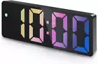 Digital Alarm Clock, LED Clock for Bedroom, Electronic Desktop Clock with Temper