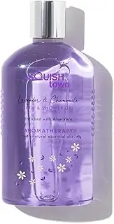 Squish Town - Lavender and Chamomile Shower Gel and Body Wash | Paraben Free | Vegan | with 100% Natural Essential Oils | All Skin Types | Men and Women - 250 ml