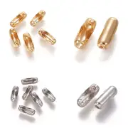 50Pcs 304 Stainless Steel Ball Chain Connectors 9x3.5mm Fit for 2.4mm Ball Chain