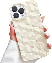 iPhone 14 Pro Max Phone Case with Luxury 3D Diamond Pattern Design, Camera Lens Protection Soft TPU Case for Women Girls Slim Phone Case-A30138A