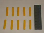 LEGO NEW Yellow Axle 3 (10x) 6130007 Brick 4519