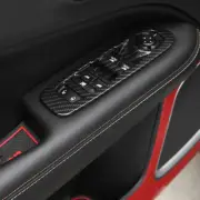 Car Door Window Lift Switch Cover Panel Trim Decor Carbon For Jeep Compass 2017+ (for: Jeep)