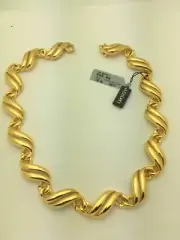 Oroton High Polish Gold Plated 16” Tailored Necklace - Vintage New Stock