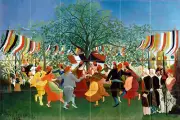 Art French Celebration Dance Ceramic Mural Backsplash Bath Tile #2137
