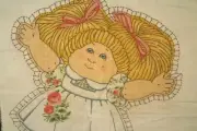 Vintage Cabbage Patch Kids Fabric Panel Doll Pillow Blonde Sewing -IIIX2-9