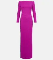 [Solace London] Solace London Sabina off-shoulder gown UK 12 pink