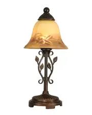 Dale Tiffany Leaf Vine Hand Painted Mini Lamp