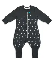 [Sleep Suit Long Sleeve] Charcoal Lamb's Best Friend •Quilted Organic Cotton/Filling 30% Merino Wool