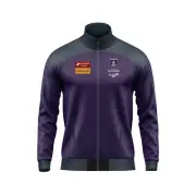 Fremantle Dockers SEKEM AFL Mens Player Tracksuit Jacket | Black/ Purple by Spor