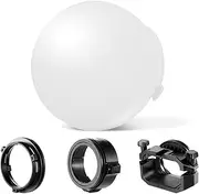 NEEWER CRS6 Softbox Diffusion Dome with 3 Adapter Rings， Compatible with Godox V1 NEEWER Z1 Z2 Round Head Flash and Square Speedlite Z760 and More， NEEWER Mount for Video Light MS60B MS60C MS150B